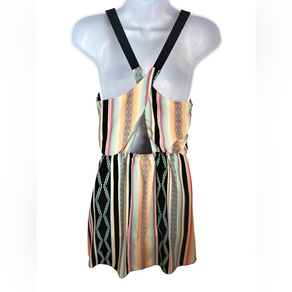 DAYTRIP MULTICOLOR GEOMETRIC WESTERN BOHO DRESS - Picture 2 of 4